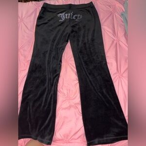 Juicy Couture Black Velour Lounge Pants